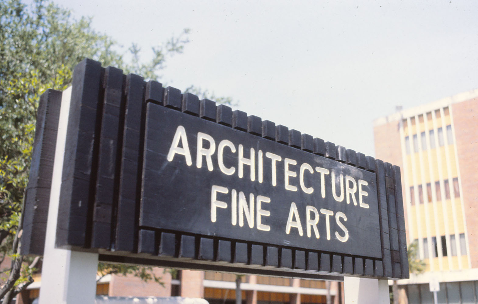 Architecture and Fine Arts building sign