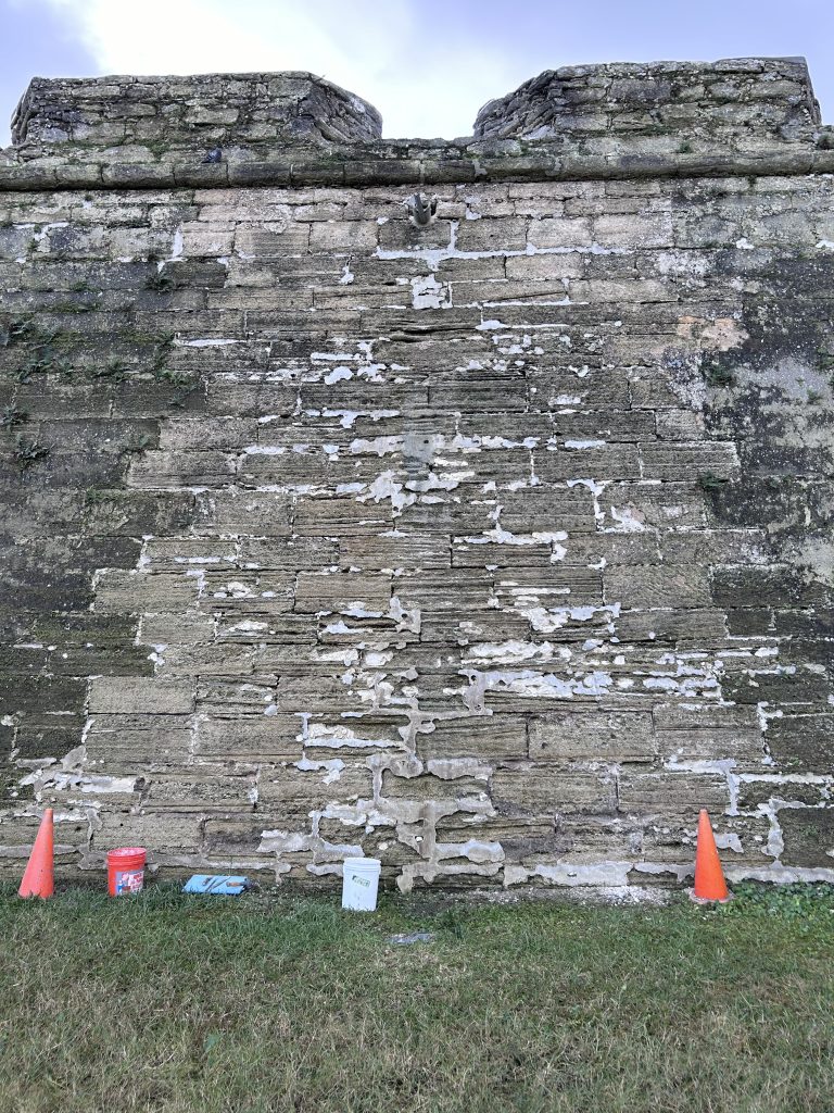 Coquina stone wall