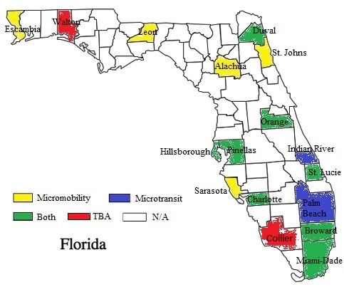 Microtransit and Micromobility Inventory in the State of Florida ...