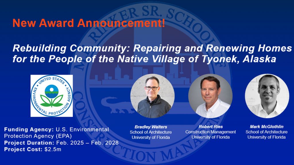 Walters, Ries, and McGlothlin Awarded $2.5M EPA Grant for Community Housing Project in Alaska
