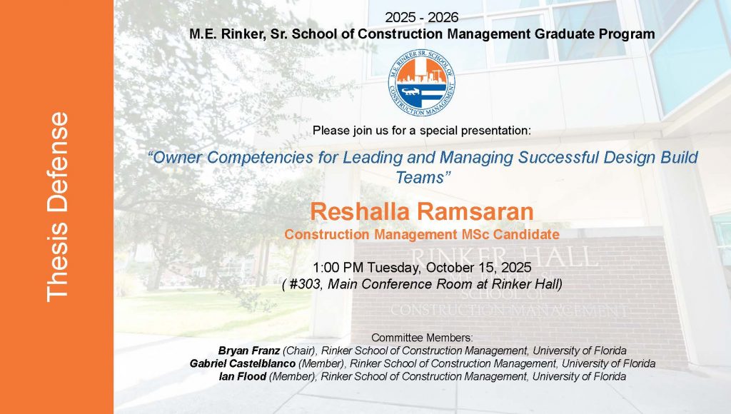 Reshalla Ramsaran Thesis Defense