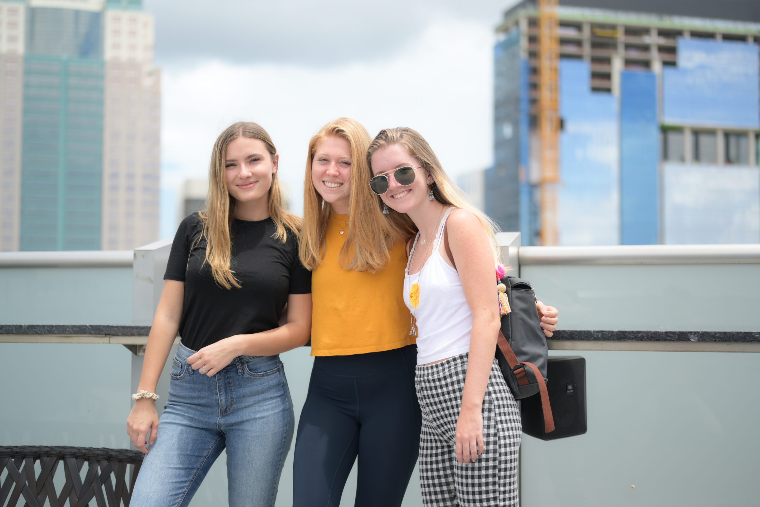 SBE students pose on the rooftop of a building in Downtown Orlando, FL.