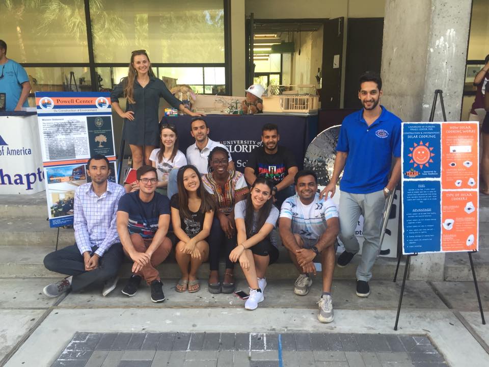 Students pose for their club at Antevy Hall.