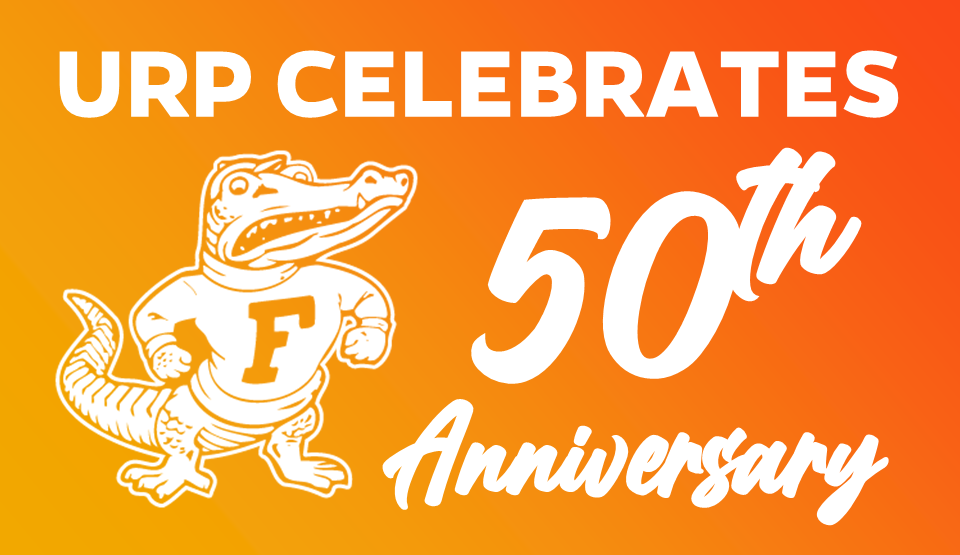 URP 50th Anniversary with fighting gator logo