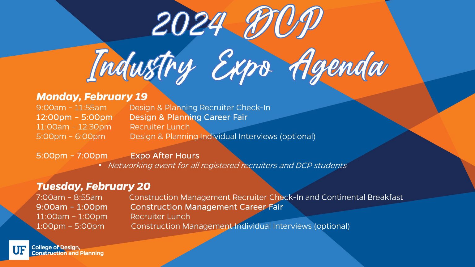 2024 DCP Industry Expo UF College of Design, Construction and Planning