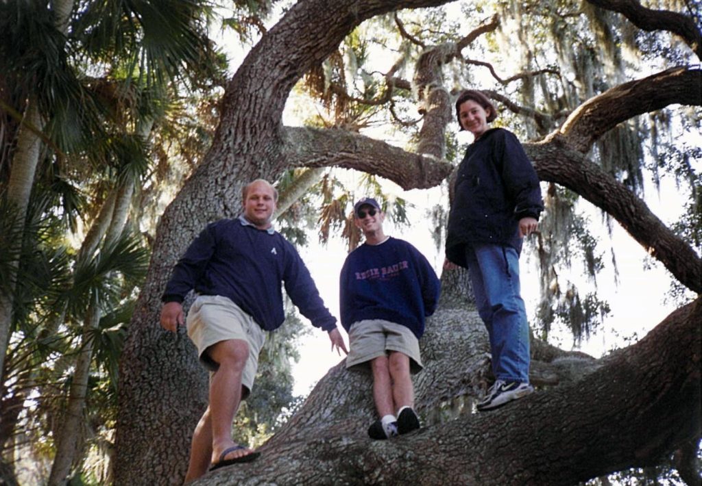 Visit to Myakka River State Park as part of our field trip to Sarasota and Manatee Counties in the LA/URP joint graduate studio led by Professor Peggy Carr and Dr. Paul Zwick in 2000.  Pictured: Dan Manley (LA), Todd Busch (LA), and Susan Niemann (URP)