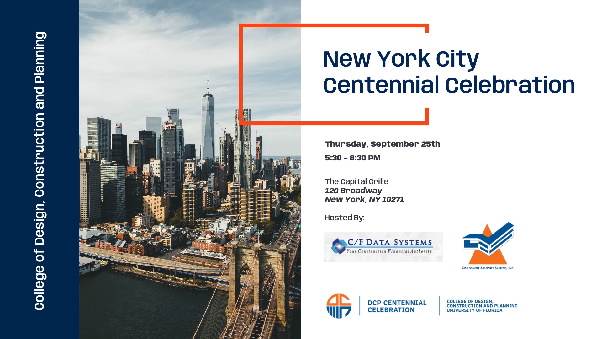 New York City, NY Centennial Celebration 2025 Invite