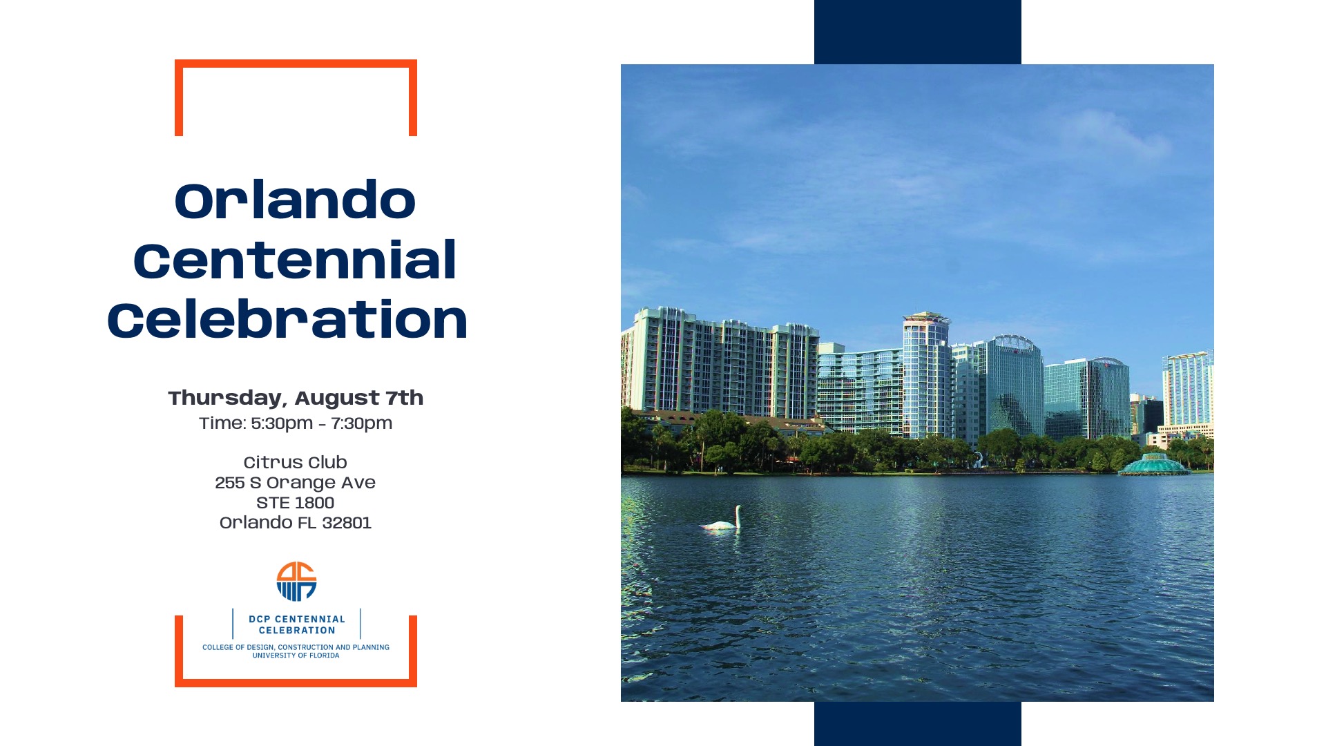 Orlando, FL Centennial Celebration 2025 Invite